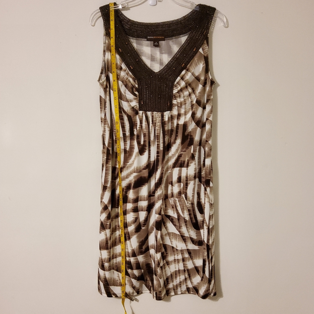 Dana Buchman Zebra Print Sleeveless Midi Dress Size S - Picture 2 of 4